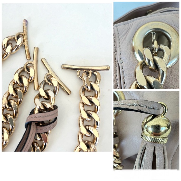 VALENTINO by Mario Valentino Luisa 2 Signature Pink Leather Large Shoulder Tote - Picture 12 of 13